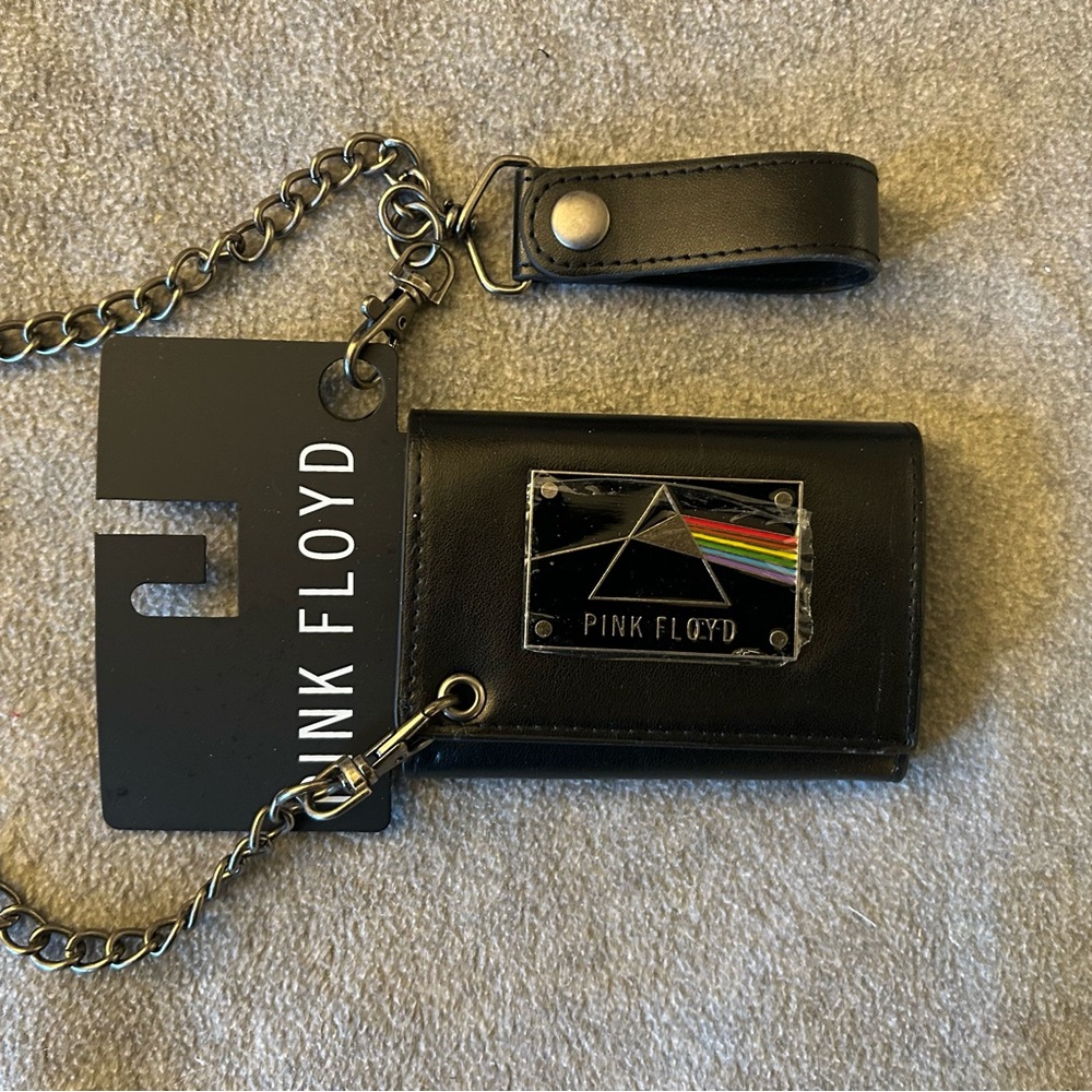 Pink Floyd Trifold Wallet with Belt Chain